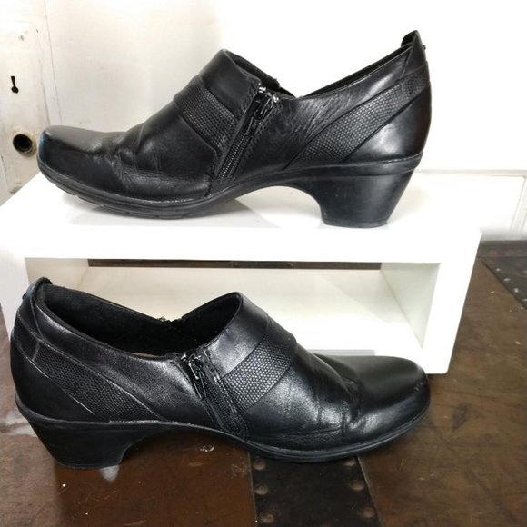 Earth Origins by Earth Reese Low Heel Shooties side Zip Black Womens Size 11M - Picture 1 of 6